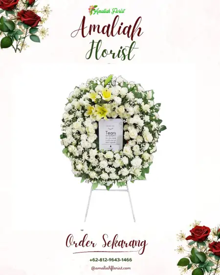 Krans Bunga Duka Pandean Lamper